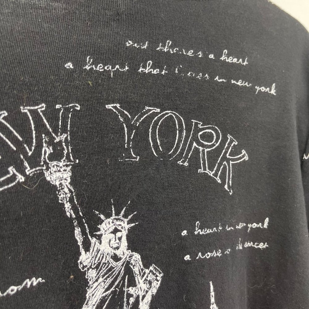 Cactus New York Shirt Large Black White Ruffle - Picture 7 of 8